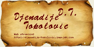 Đenadije Topolović vizit kartica